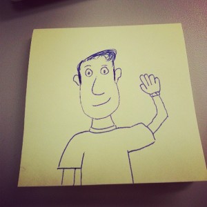 A Post-it of the Artist as a Young Man